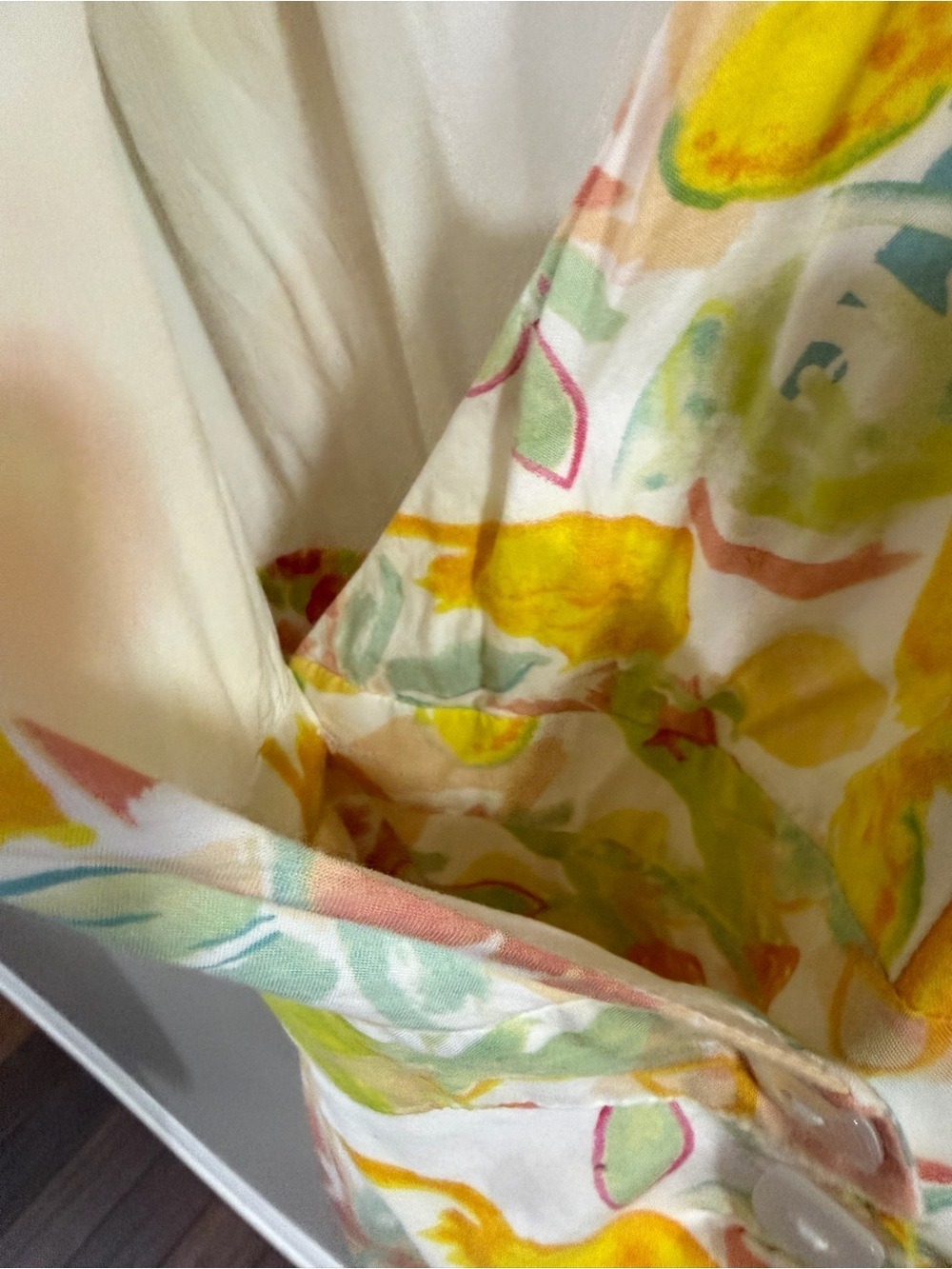 Women's Runaway V-Neck Wrap Zola Mini Dress in Citrus  Print. Size 6 - Picture 8 of 11